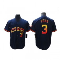 Men's Baseball Houston Astros Jeremy Pena Navy Rainbow Stitched Jersey