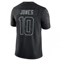 NE.Patriots #10 Mac Jones Black RFLCTV Limited Jersey Stitched American Football Jerseys