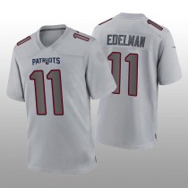 NE.Patriots #11 Julian Edelman Gray Atmosphere Game Retired Player Jersey Stitched American Football Jerseys