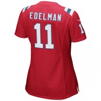 NE.Patriots #11 Julian Edelman Red Alternate Game Jersey Stitched American Football Jerseys
