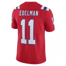 NE.Patriots #11 Julian Edelman Red Alternate Vapor Limited Jersey Stitched American Football Jerseys