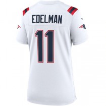 NE.Patriots #11 Julian Edelman White Team Game Jersey Stitched American Football Jerseys