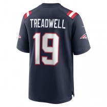 NE.Patriots #19 Laquon Treadwell Navy Game Player Jersey Stitched American Football Jerseys