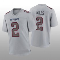 NE.Patriots #22 Jalen Mills Gray Atmosphere Game Jersey Stitched American Football Jerseys