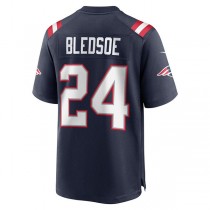 NE.Patriots #24 Joshuah Bledsoe Navy Game Player Jersey Stitched American Football Jerseys