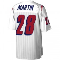 NE.Patriots #28 Curtis Martin Martin Mitchell & Ness White 1995 Legacy Replica Jersey Stitched American Football Jerseys