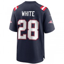 NE.Patriots #28 James White Navy Game Player Jersey Stitched American Football Jerseys