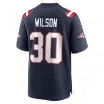 NE.Patriots #30 Mack Wilson Navy Game Jersey Stitched American Football Jerseys