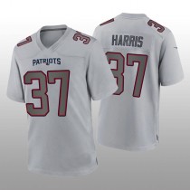NE.Patriots #37 Damien Harris Gray Atmosphere Game Jersey Stitched American Football Jerseys
