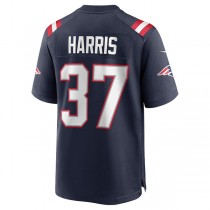 NE.Patriots #37 Damien Harris Navy Game Jersey Stitched American Football Jerseys