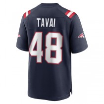 NE.Patriots #48 Jahlani Tavai Navy Game Player Jersey Stitched American Football Jerseys