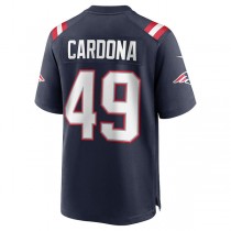 NE.Patriots #49 Joe Cardona Navy Game Jersey Stitched American Football Jerseys
