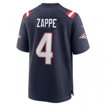 NE.Patriots #4 Bailey Zappe Navy Game Player Jersey Stitched American Football Jerseys