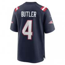 NE.Patriots #4 Malcolm Butler Navy Game Jersey Stitched American Football Jerseys