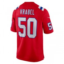NE.Patriots #50 Mike Vrabel Red Retired Player Alternate Game Jersey Stitched American Football Jerseys