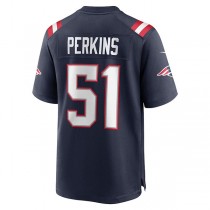 NE.Patriots #51 Ronnie Perkins Navy Game Jersey Stitched American Football Jerseys