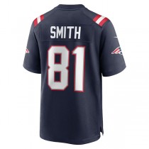 NE.Patriots #81 Jonnu Smith Navy Game Jersey Stitched American Football Jerseys