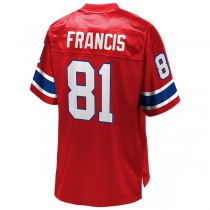 NE.Patriots #81 Russ Francis Pro Line Red Retired Player Jersey Stitched American Football Jerseys