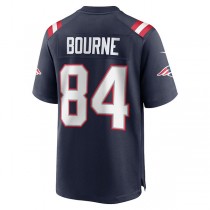 NE.Patriots #84 Kendrick Bourne Navy Game Jersey Stitched American Football Jerseys