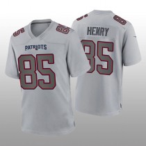 NE.Patriots #85 Hunter Henry Gray Atmosphere Game Jersey Stitched American Football Jerseys