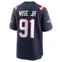 NE.Patriots #91 Deatrich Wise Jr. Navy Game Jersey Stitched American Football Jerseys