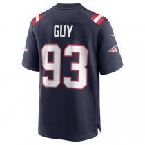 NE.Patriots #93 Lawrence Guy Navy Game Jersey Stitched American Football Jerseys