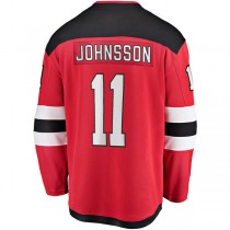 NJ.Devils #11 Andreas Johnsson Fanatics Branded Breakaway Player Jersey Red Stitched American Hockey Jerseys