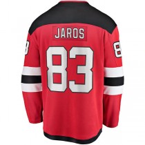 NJ.Devils #83 Christian Jaros Fanatics Branded Home Breakaway Player Jersey Red Stitched American Hockey Jerseys