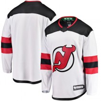 NJ.Devils Fanatics Branded Breakaway Away Jersey White Stitched American Hockey Jerseys