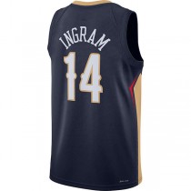 NO.Pelicans #14 Brandon Ingram 2021-22 Diamond Swingman Jersey Navy Icon Edition Stitched American Basketball Jersey