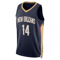NO.Pelicans #14 Brandon Ingram Unisex 2022-23 Swingman Jersey Icon Edition Navy Stitched American Basketball Jersey