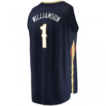 NO.Pelicans #1 Zion Williamson Fanatics Branded Replica Fast Break Jersey Icon Edition Navy Stitched American Basketball Jersey