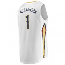 NO.Pelicans #1 Zion Williamson Fanatics Branded Replica Fast Break Jersey White Association Edition Stitched American Basketball Jersey