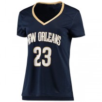 NO.Pelicans #23 Anthony Davis Fanatics Branded Women's Fast Break Replica Jersey Icon Edition Navy Stitched American Basketball Jersey