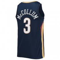 NO.Pelicans #3 C.J. McCollum 2021-22 Swingman Jersey Icon Edition Navy Stitched American Basketball Jersey