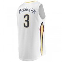 NO.Pelicans #3 C.J. McCollum Fanatics Branded 2022-23 Fast Break Replica Jersey White Association Edition Stitched American Basketball Jersey