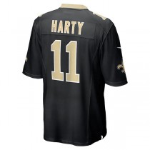 NO.Saints #11 Deonte Harris Black Game Player Jersey Stitched American Football Jerseys