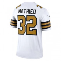NO.Saints #32 Tyrann Mathieu White Legend Jersey Stitched American Football Jerseys