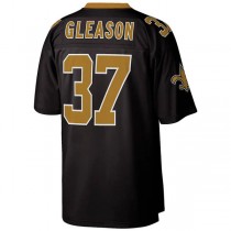 NO.Saints #37 Steve Gleason Mitchell & Ness Black Legacy Replica Jersey Stitched American Football Jerseys
