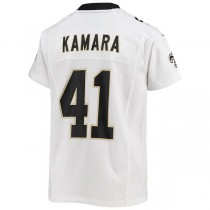 NO.Saints #41 Alvin Kamara White Game Jersey Stitched American Football Jersey