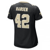 NO.Saints #42 Chase Hansen Black Game Jersey Stitched American Football Jerseys