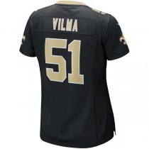 NO.Saints #51 Jonathan Vilma Black Game Retired Player Jersey Stitched American Football Jerseys