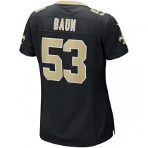NO.Saints #53 Zack Baun Black Game Jersey Stitched American Football Jerseys