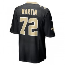 NO.Saints #72 Nick Martin Black Game Player Jersey Stitched American Football Jerseys