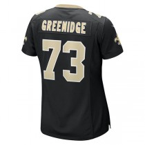 NO.Saints #73 Ethan Greenidge Black Game Jersey Stitched American Football Jerseys
