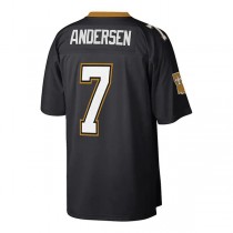 NO.Saints #7 Morten Andersen Mitchell & Ness Black Retired Player Legacy Replica Jersey Stitched American Football Jerseys