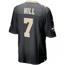 NO.Saints #7 Taysom Hill Black Game Player Jersey Stitched American Football Jerseys