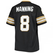 NO.Saints #8 Archie Manning Mitchell & Ness Black 1979 Legacy Replica Jersey Stitched American Football Jersey