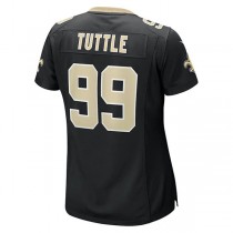 NO.Saints #99 Shy Tuttle Black Game Jersey Stitched American Football Jerseys
