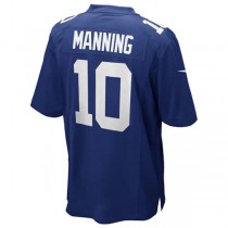 NY.Giants #10 Eli Manning Royal Blue Team Color Game Jersey Stitched American Football Jerseys